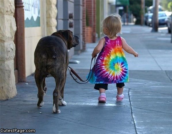 Cute Little Girls Best Friend